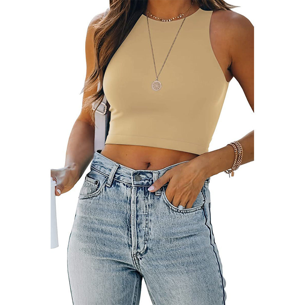 Ladies High Neck Sleeveless Short Lune London