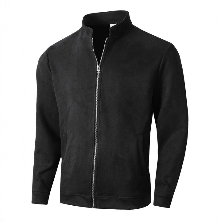 Fleece jacket for men with high collar and side pockets Lune London