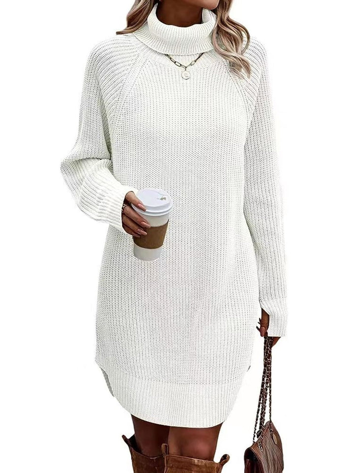 Knit dress for women with high collar Lune London