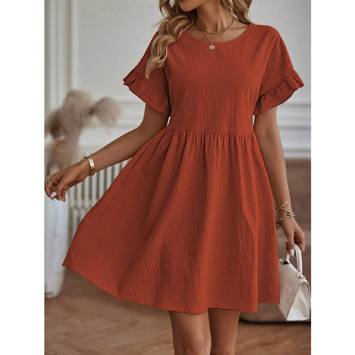 Summer dress for women with ruffled hem Lune London