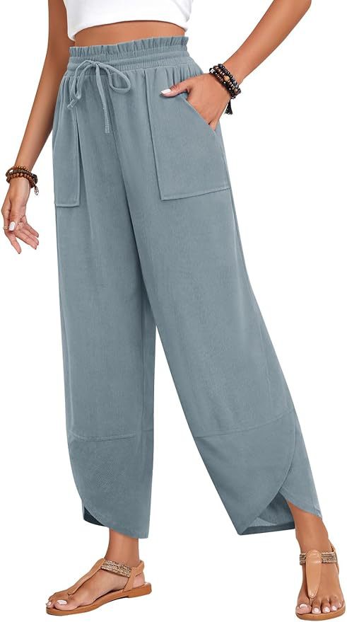Elegant and lightweight palazzo pants for women with a wide fit Lune London