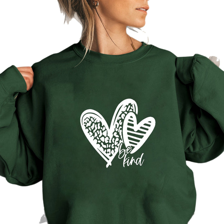 Sweat-shirt femme avec motif de cœur à la mode et coupe décontractée Chic & Stil