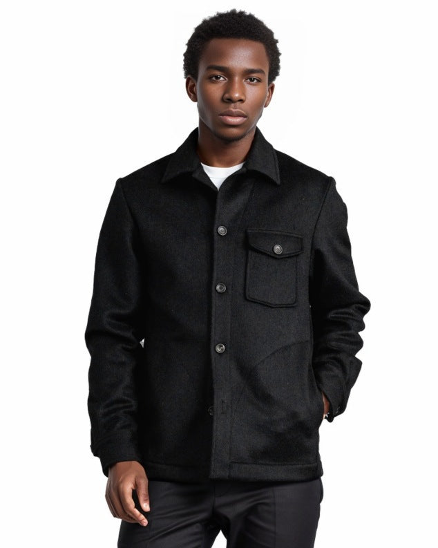 Wool jacket for men with structured design and practical chest pocket Lune London