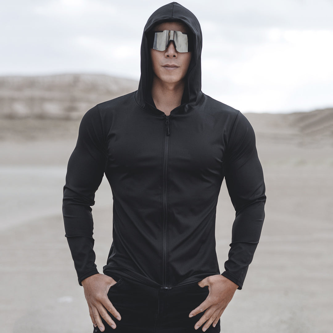 Functional jacket for men with protective hood and sporty design Lune London