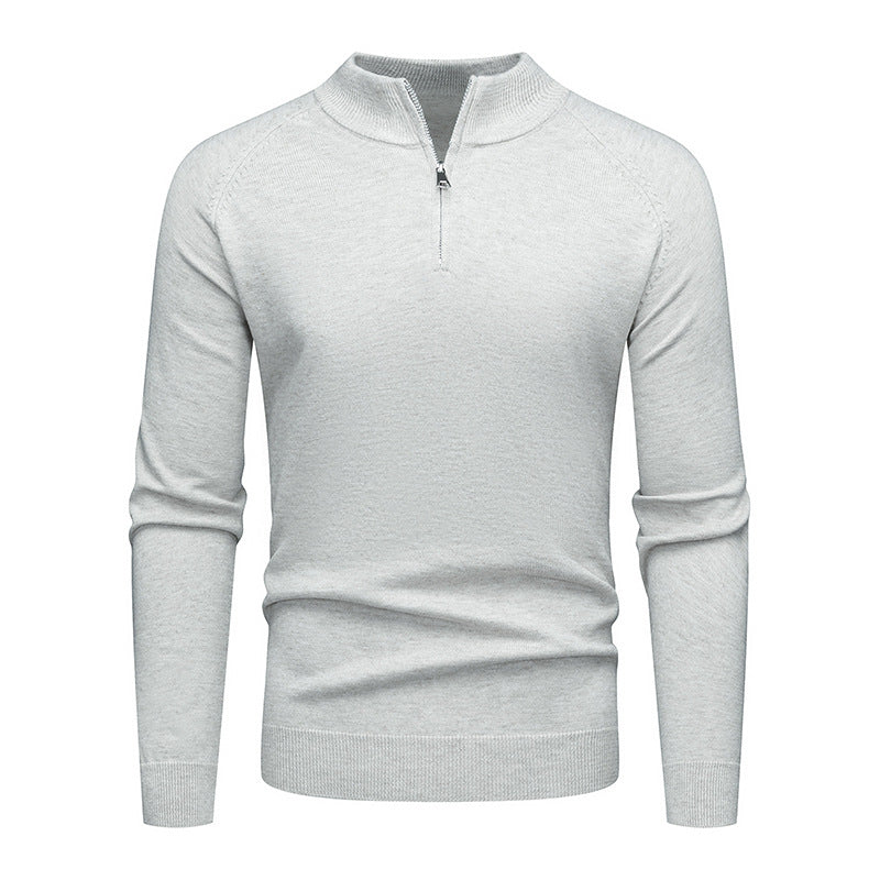 Fashion sweater for men with a short zipper Lune London