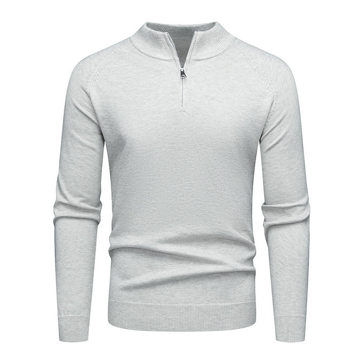 Fashion sweater for men with a short zipper Lune London