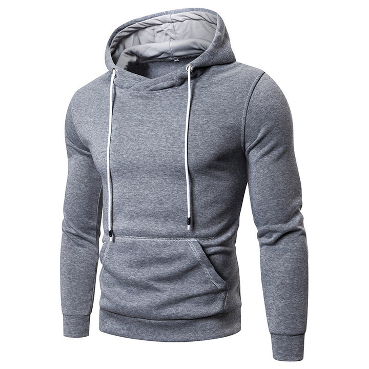 Men's sporty hoodie made of soft textured fabric with practical kangaroo pocket Lune London