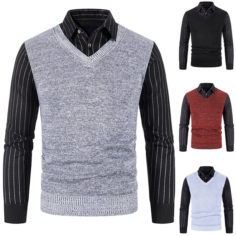 Elegant V-neck sweater for men Lune London