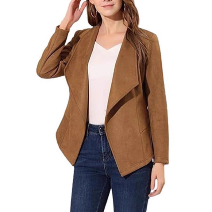 Dames Élégant Blazer en Suède Lune London