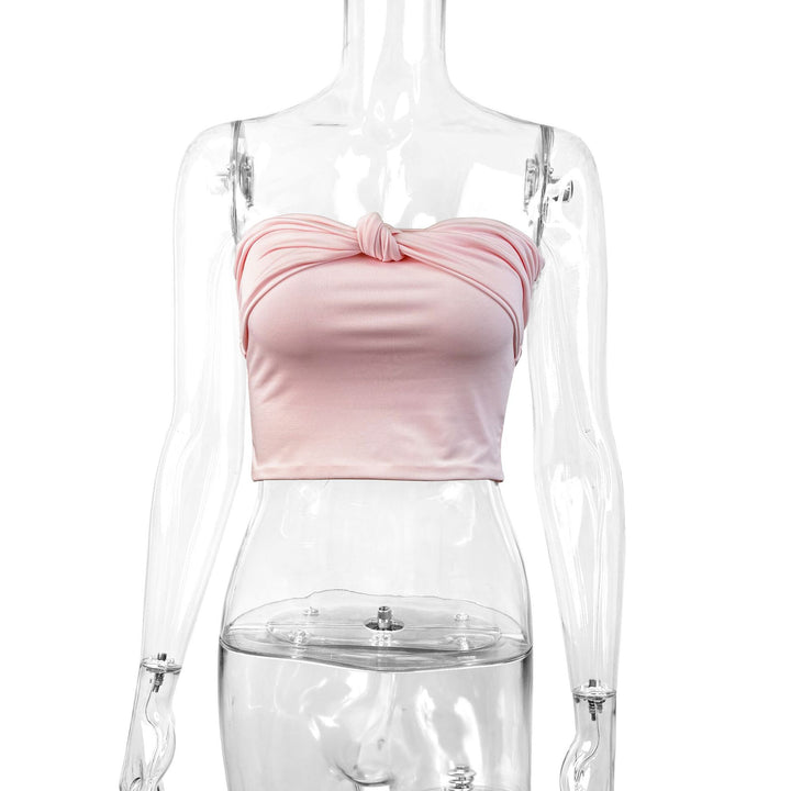 Women's Bandeau Crop Top with Knot Design Lune London