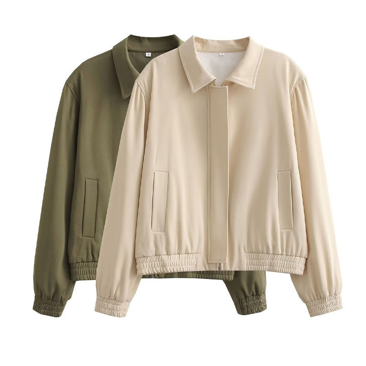 Sport transition jacket for women with an elastic hem and practical pockets Lune London