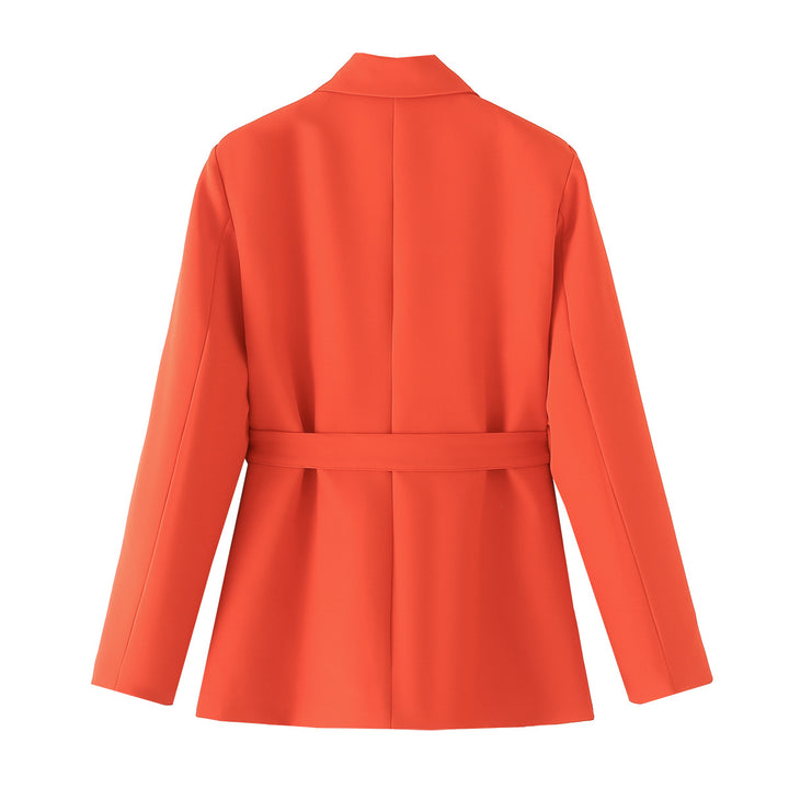 Blazer jacket for women with fitted cut and belt detail Lune London