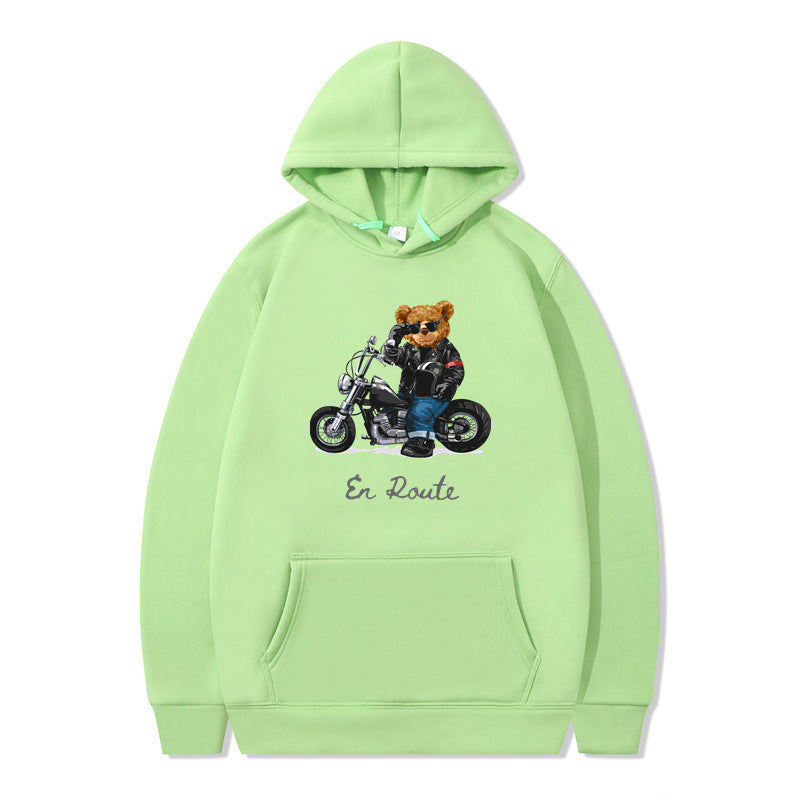 Women's hoodie with unique bear design and casual fit Lune London