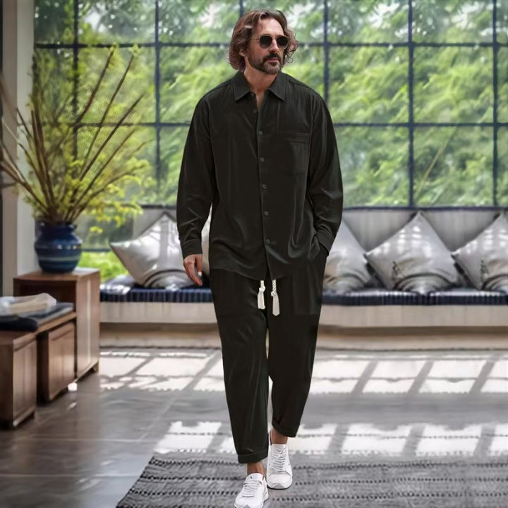 Casual set for men with high-quality satin surface Lune London