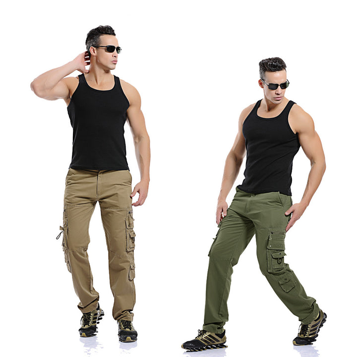Men's cargo pants with multiple practical pockets and adjustable belt Lune London