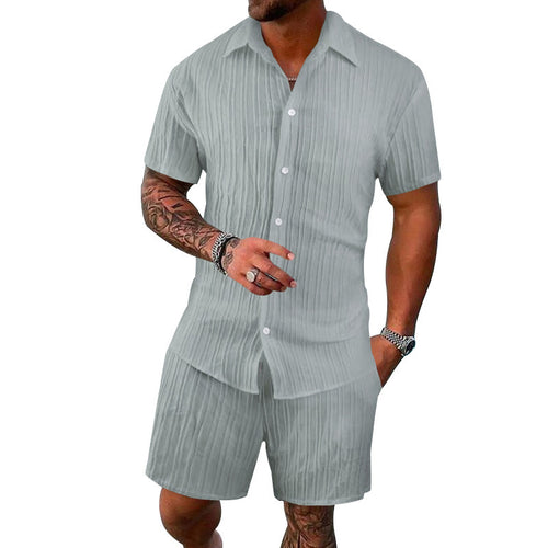 Men's short-sleeve shirt and structured design shorts Lune London