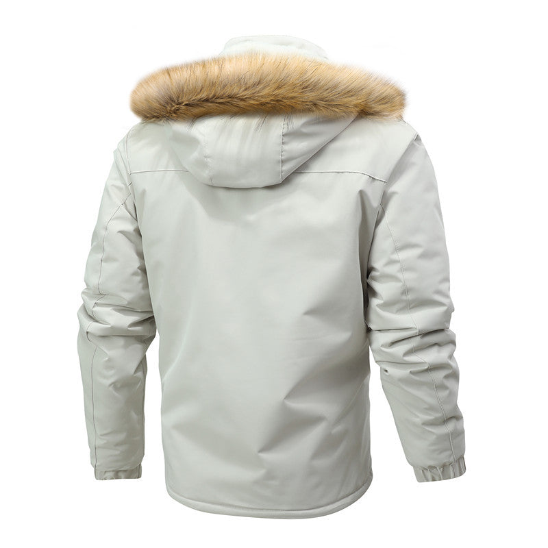 Parka isolé pour hommes avec capuche amovible et doublure en teddy Lune London