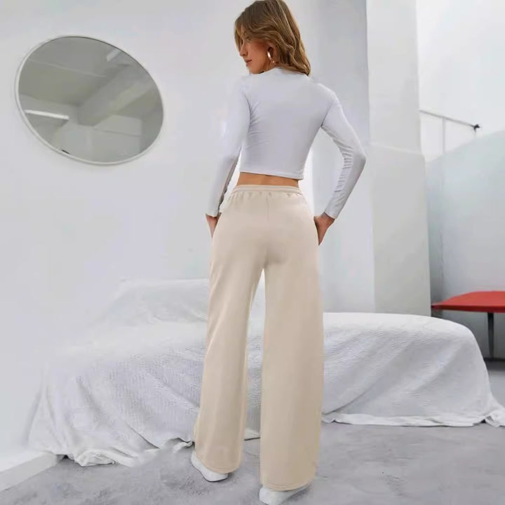 Women's wide leisure pants with elastic waistband Chic & Stil