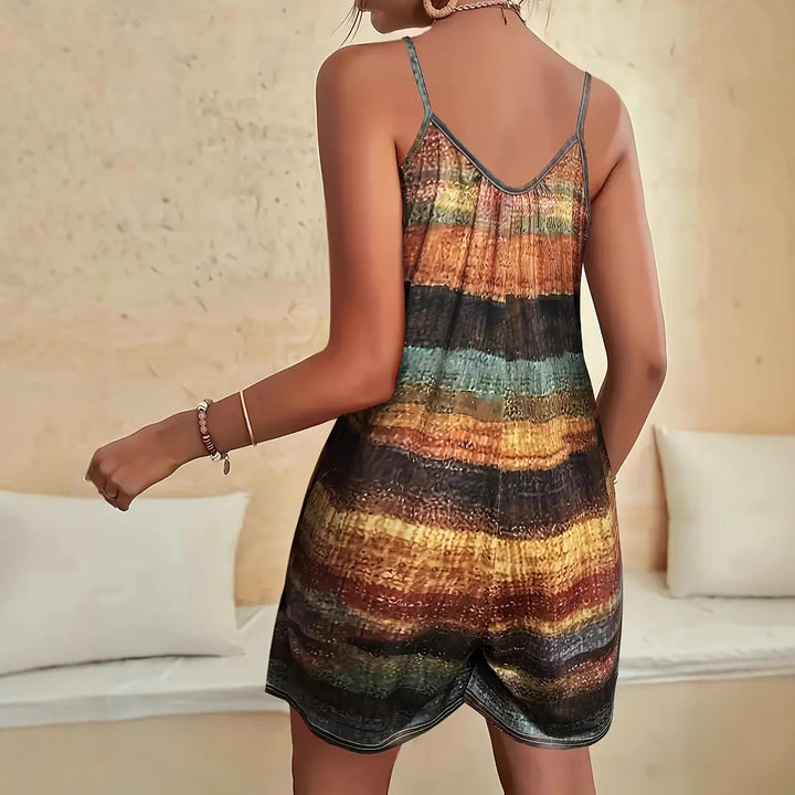 Ladies casual jumpsuit with characteristic striped pattern and practical pockets Lune London