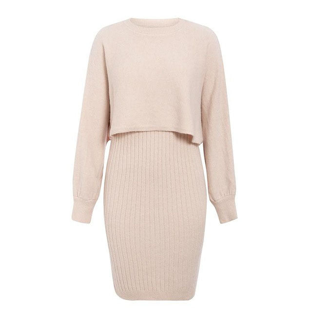 Women's knitted dress with short sweater Lune London