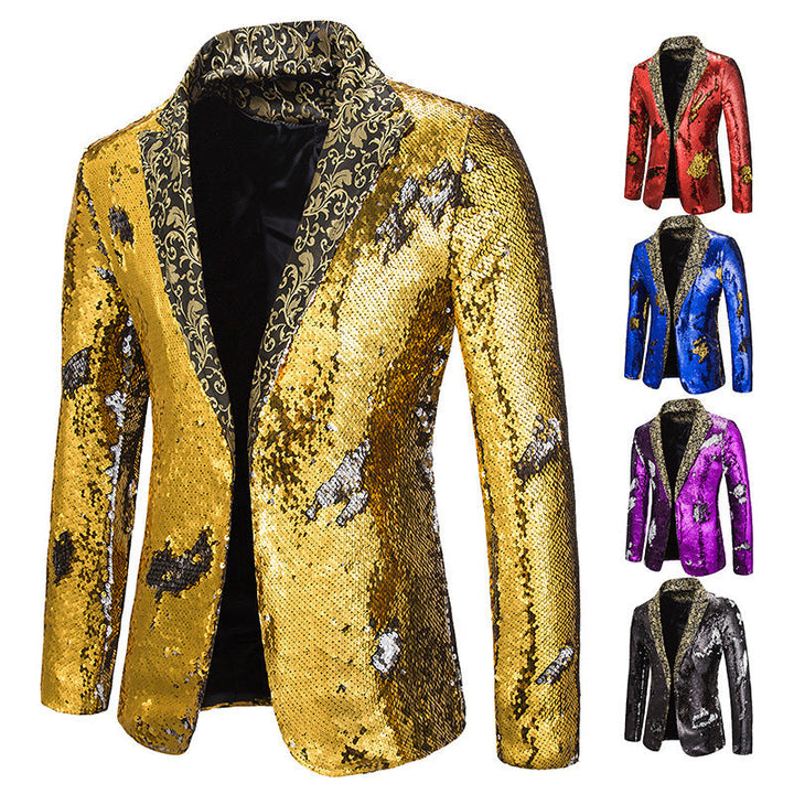 Men's Extravagant Sequin Blazer Jacket Lune London