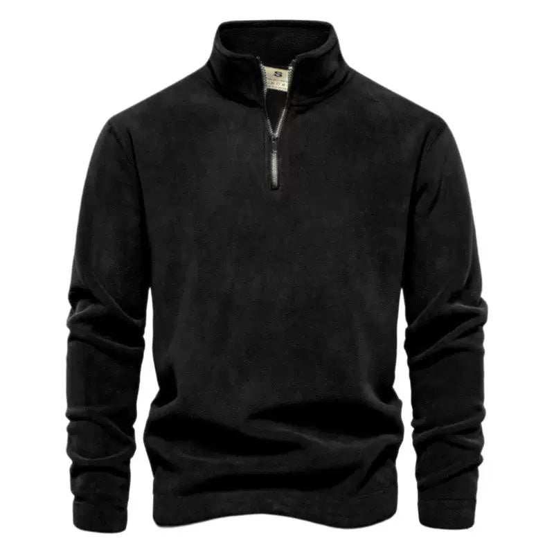 Men's fleece pullover with high collar Lune London