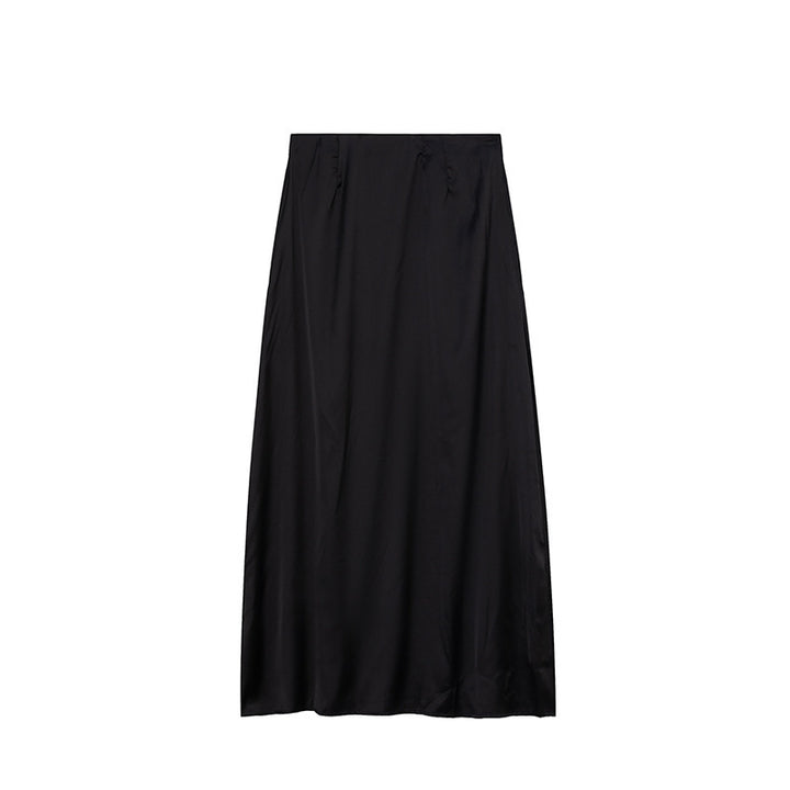 Chic Long Floor-Length Satin Maxi Skirt for Women and Style