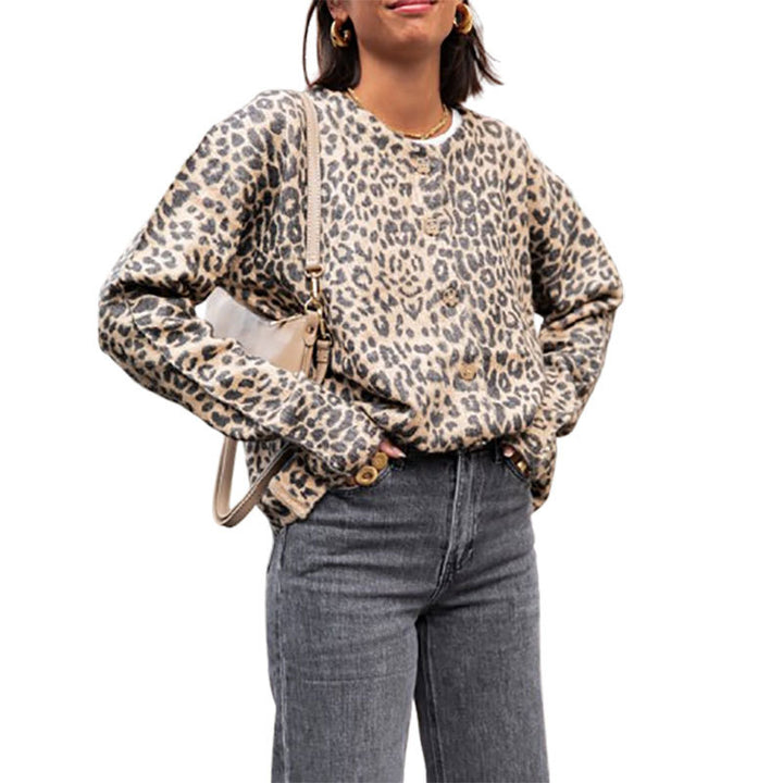 Trendy cardigan for women with animal print Lune London