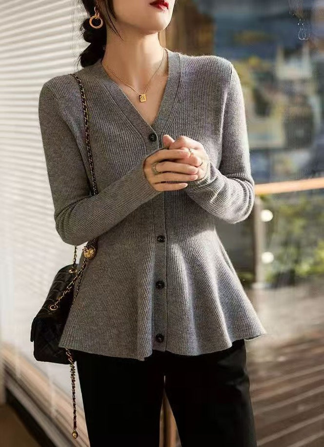 Cardigan femme avec coupe flatteuse et texture en fine côte Chic & Stil