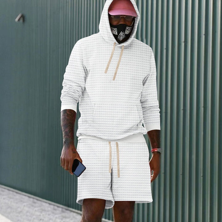 Casual men's set with structured hoodie and shorts Lune London