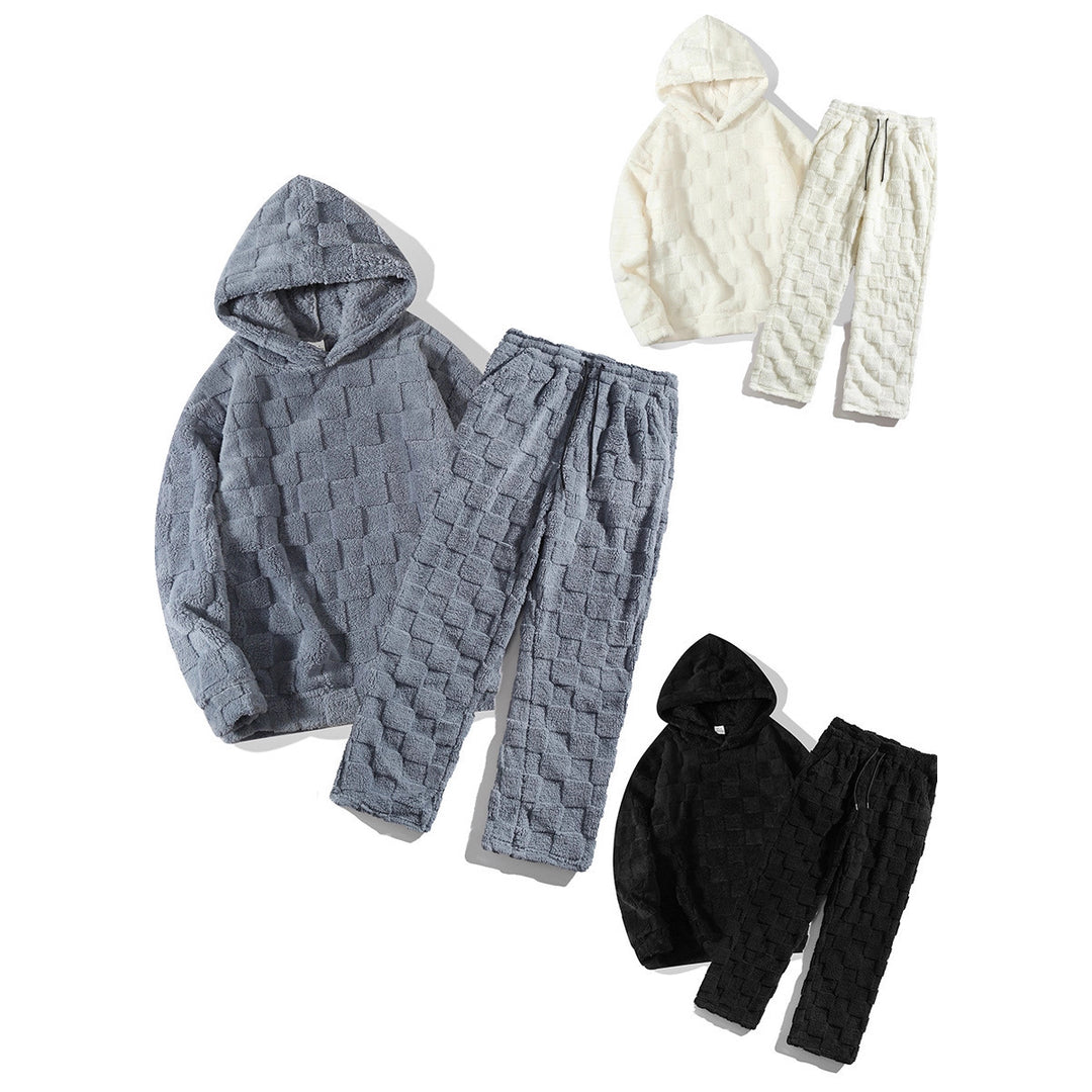 Women's plush sweatshirt set with hood and great wearing comfort Lune London