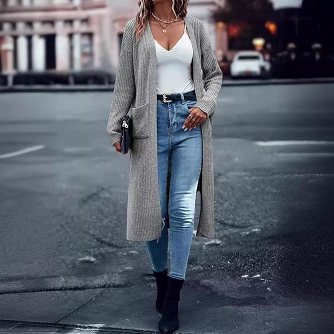 Ladies Chic Long Cardigan