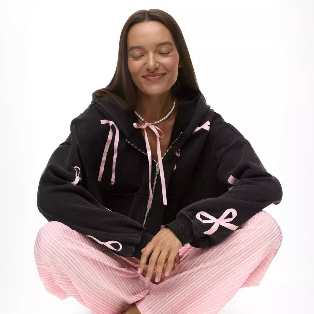 Oversized hoodie for women with a high-impact stripe design Lune London