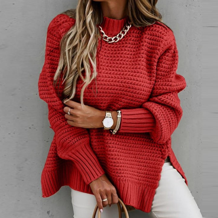 Loose knit sweater for women with elegant structural design and casual fit Lune London