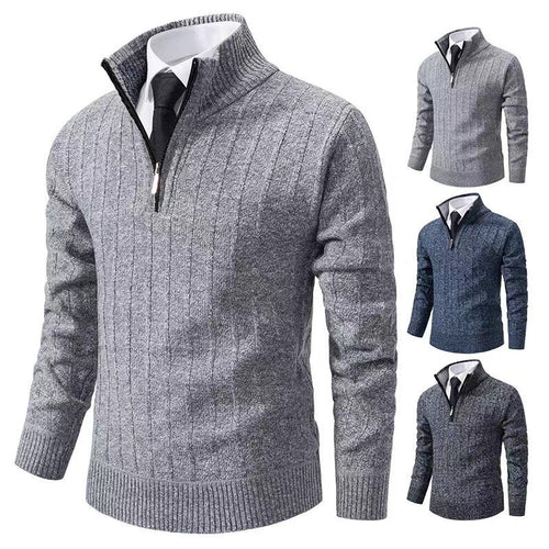 Lune London men's zip-up sweater with high collar
