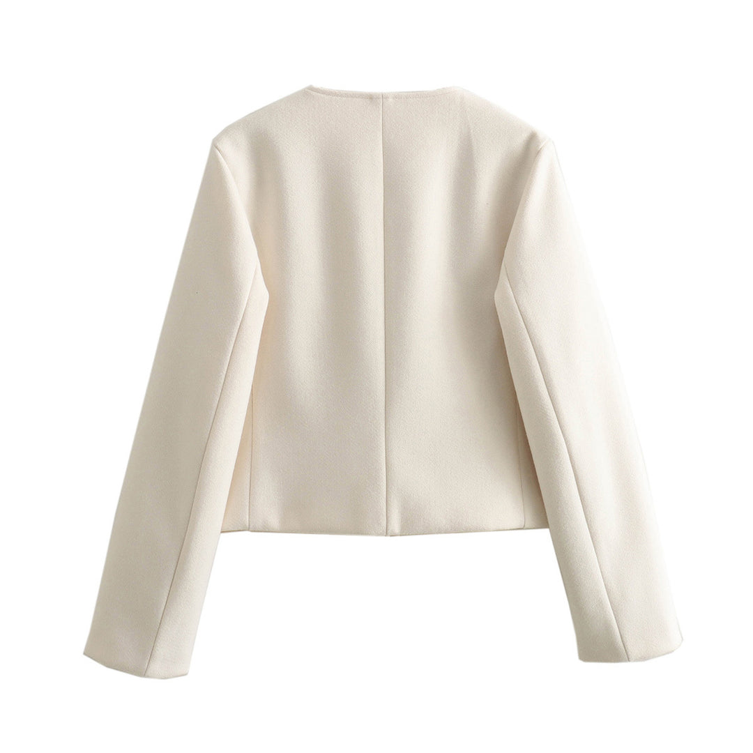 Elegant short jacket for women with structured button details Lune London