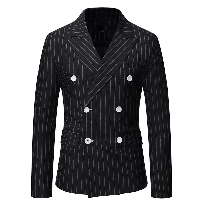 Elegant double-breasted jacket for men with fine stripes Lune London