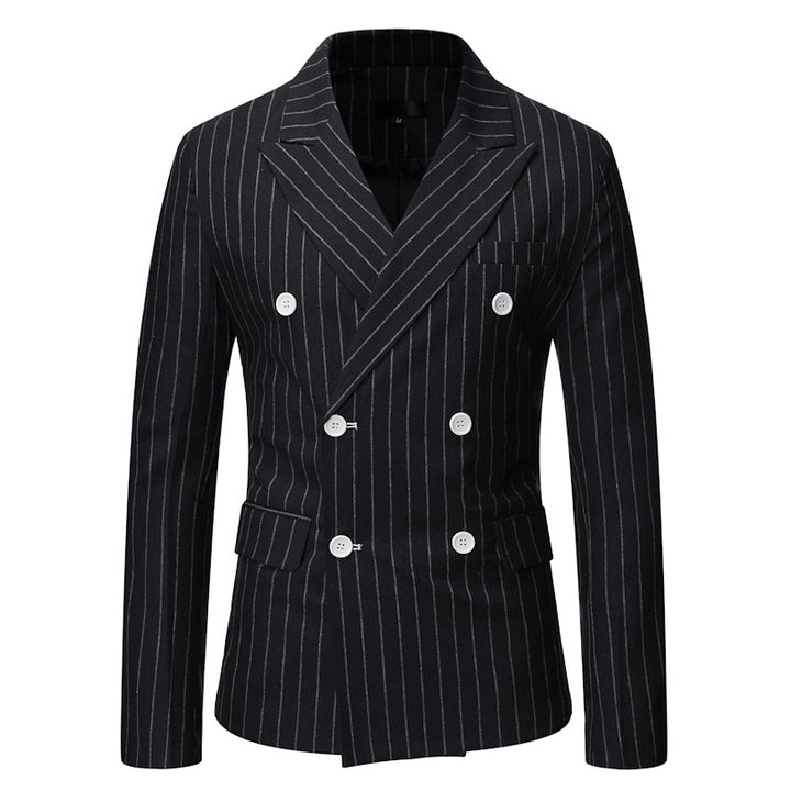 Elegant double-breasted jacket for men with fine stripes Lune London