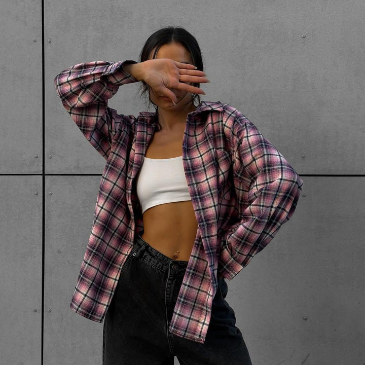 Plaid shirt for women in a relaxed oversized fit Lune London