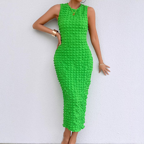 Chic & Stil flattering midi dress for women with textured surface