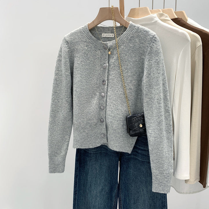 Cardigan Confortable Femme avec Design de Boutons Fins Chic & Stil