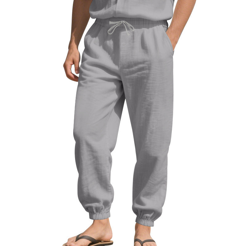 Men's leisure jogger pants with elastic waistband and side pockets Lune London
