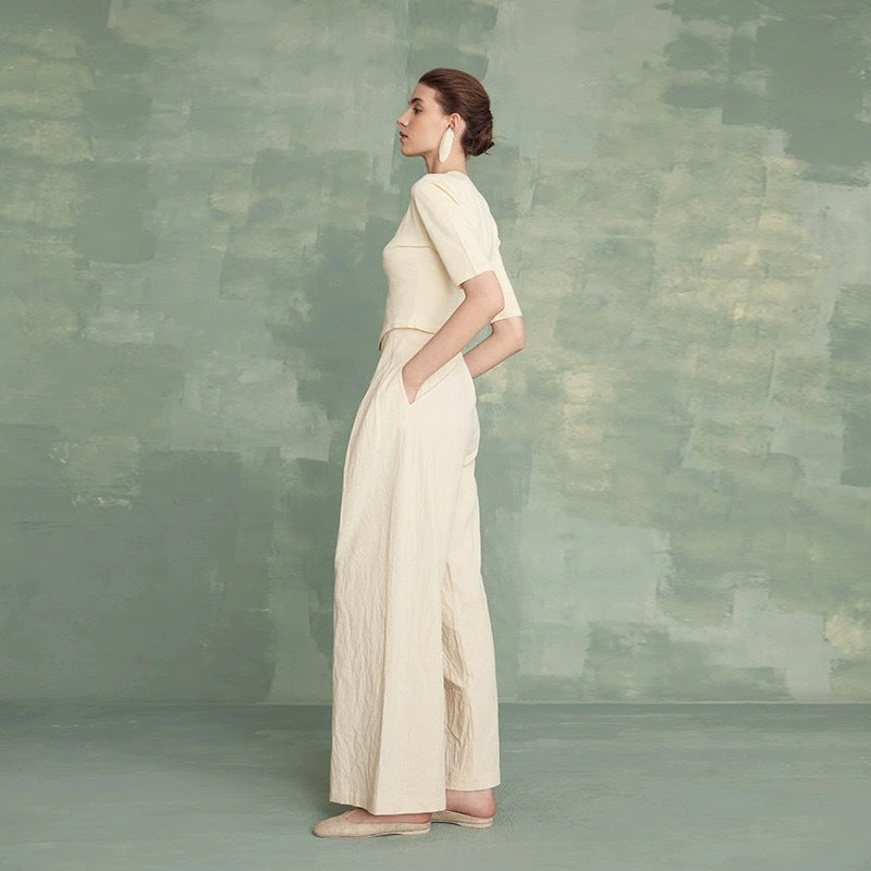 Pantalons plissés amples pour femmes Chic & Stil