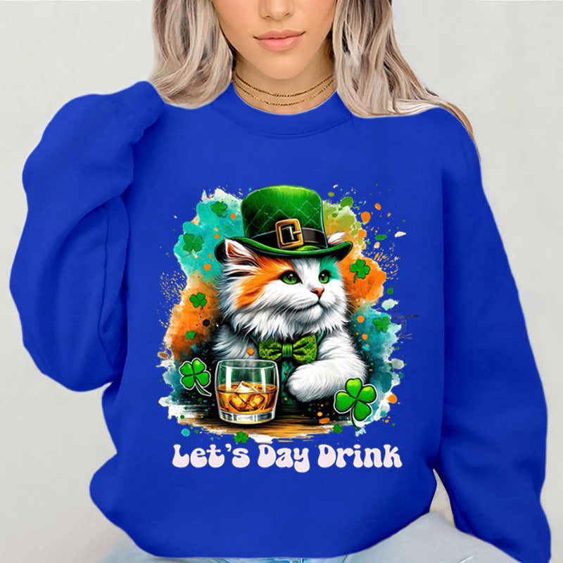 Sweatshirt pour femme avec design de chat drôle et lettrage inspirant Chic & Stil