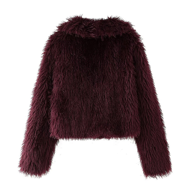 Ladies Cozy Jacket with Chic Synthetic Fur Lining