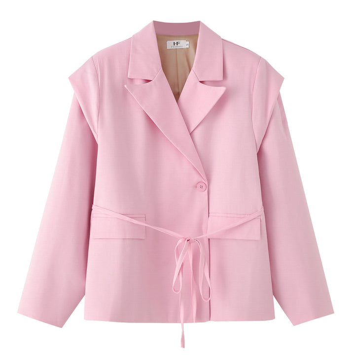Dames élégante veste blazer avec ceinture à la taille Lune London