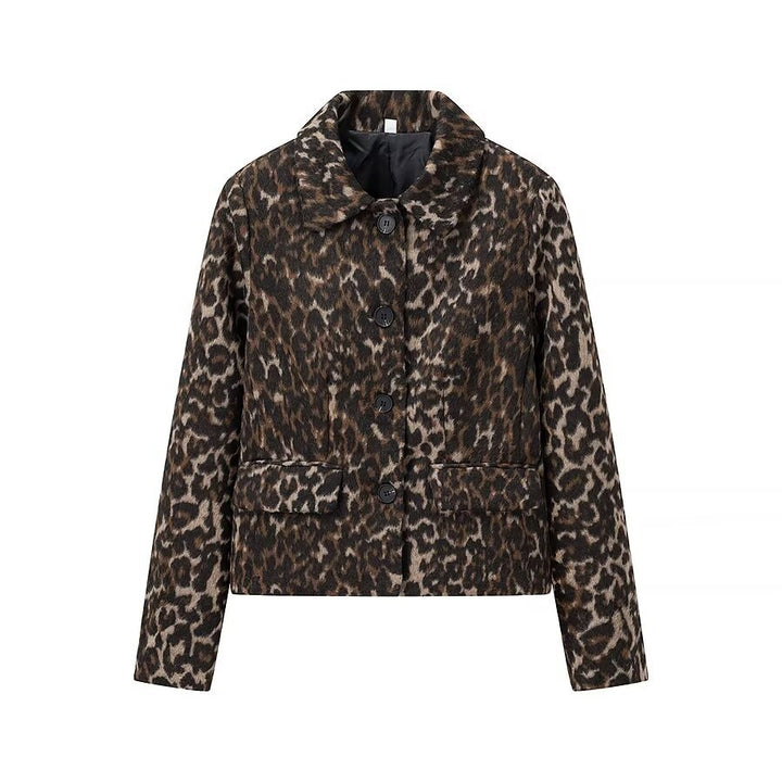 Ladies oversized Leopard Jacket Lune London