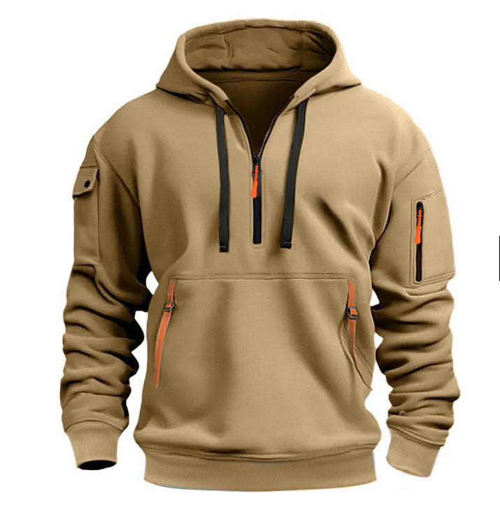 Men's hoodie with practical zipper pockets Chic & Stil