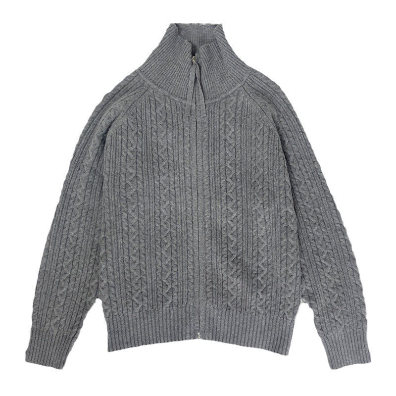 Ladies vest with high collar and zipper Lune London
