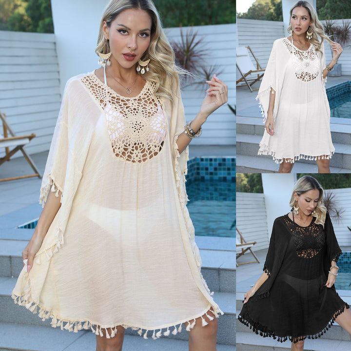 Elegant women's crochet beach cover-up Lune London